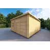 Garage en bois avec débarras indépendant 6x5.4, 44mm, façade côté droit