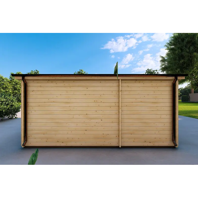 Garage en bois avec débarras indépendant 6x5.4, 44mm, côté droit