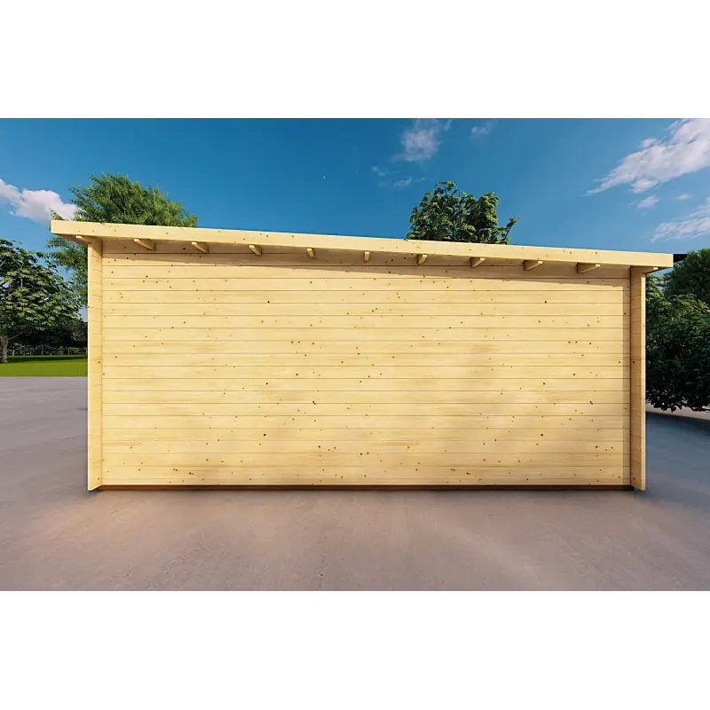 Garage en bois avec débarras indépendant 6x5.4, 44mm, côté gauche