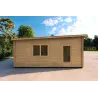 Garage en bois avec débarras indépendant 6x5.4, 44mm, vue arrière