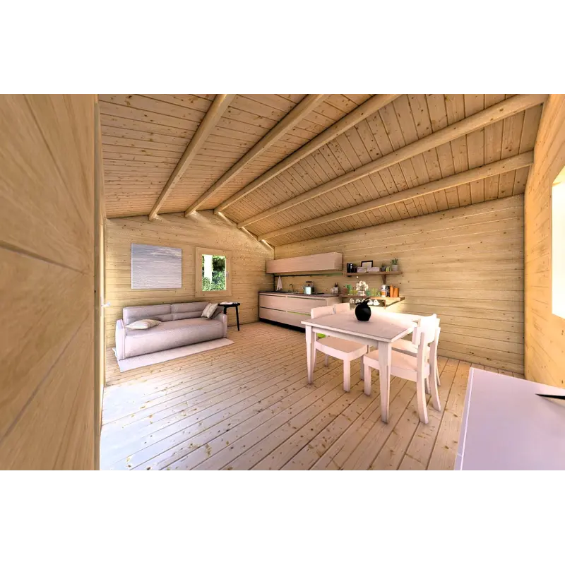 Remise en bois CLARA 5.2x4.2, 44mm, intérieur