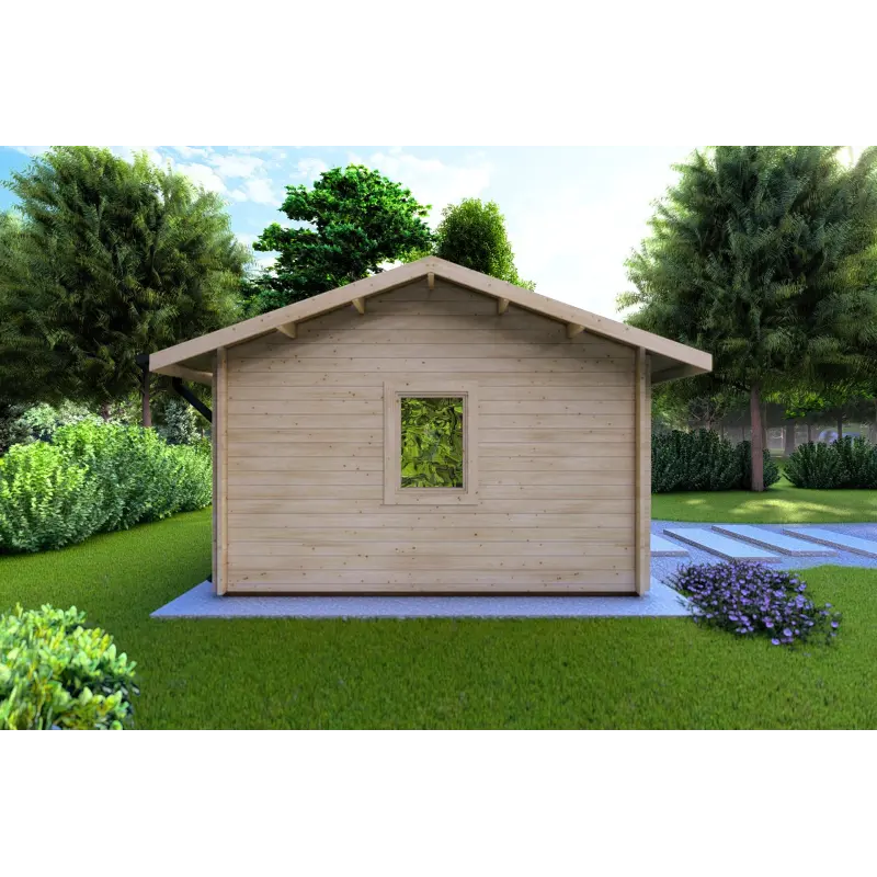 Remise en bois CLARA 5.2x4.2, 44mm, côté gauche