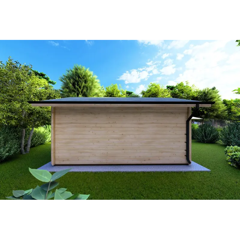 Remise en bois CLARA 5.2x4.2, 44mm, vue arrière