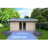 Remise en bois CLARA 5.2x4.2, 44mm, vue frontale