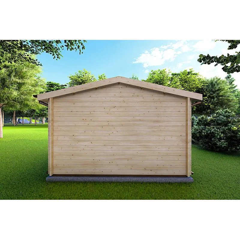 Maison en bois de jardin CHIARA 4x4, 44mm, vue arrière