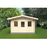 Maison en bois de jardin CHIARA 4x4, 44mm, vue frontale