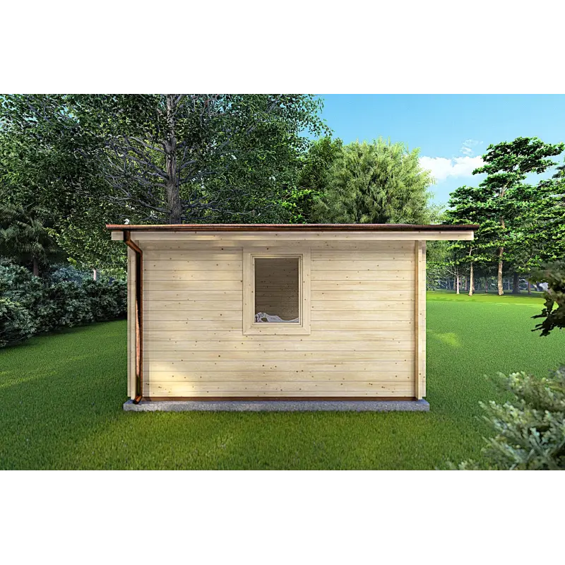 Maison en bois de jardin CHIARA 4x4, 44mm, côté gauche