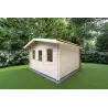 Maison en bois de jardin CHIARA 4x4, 44mm, façade côté droit