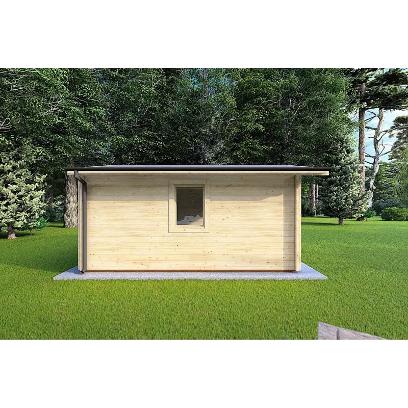 Remise en bois CHIARA 4x5, 44mm, côté gauche
