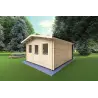 Remise en bois CHIARA 4x5, 44mm, façade côté droit