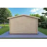 Abris de jardin en bois CHIARA 4x6, 44mm, vue arrière