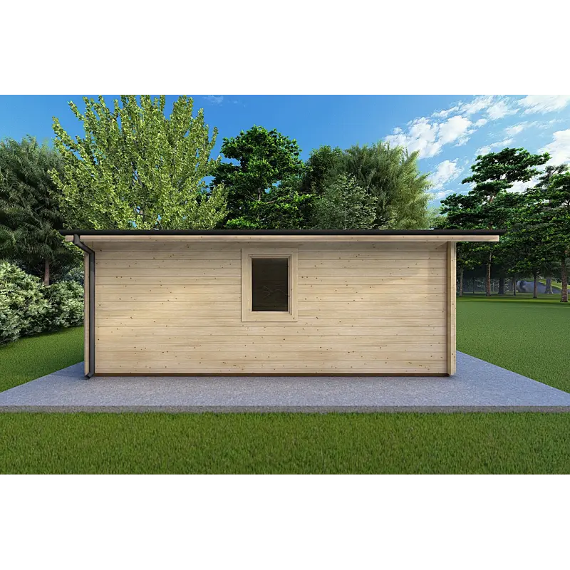 Abris de jardin en bois CHIARA 4x6, 44mm, côté gauche