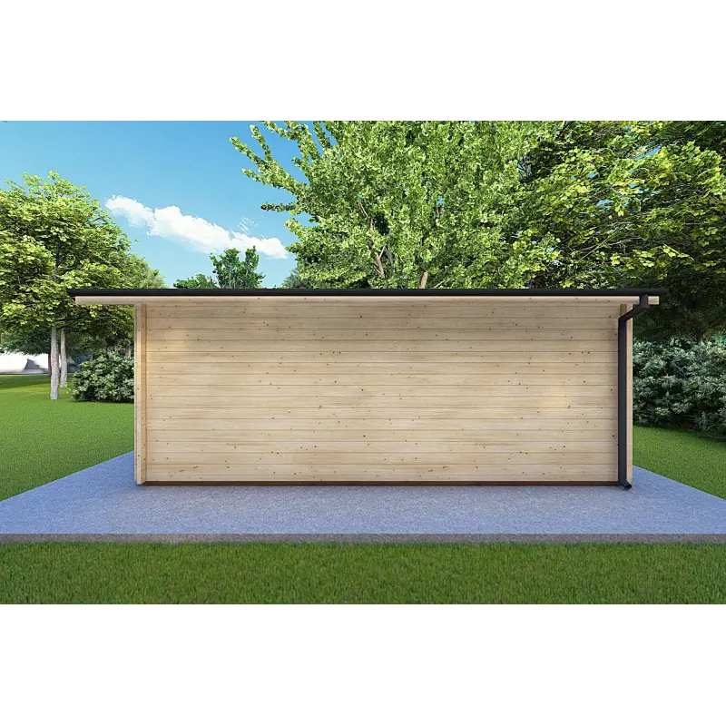 Abris de jardin en bois CHIARA 4x6, 44mm, côté droit