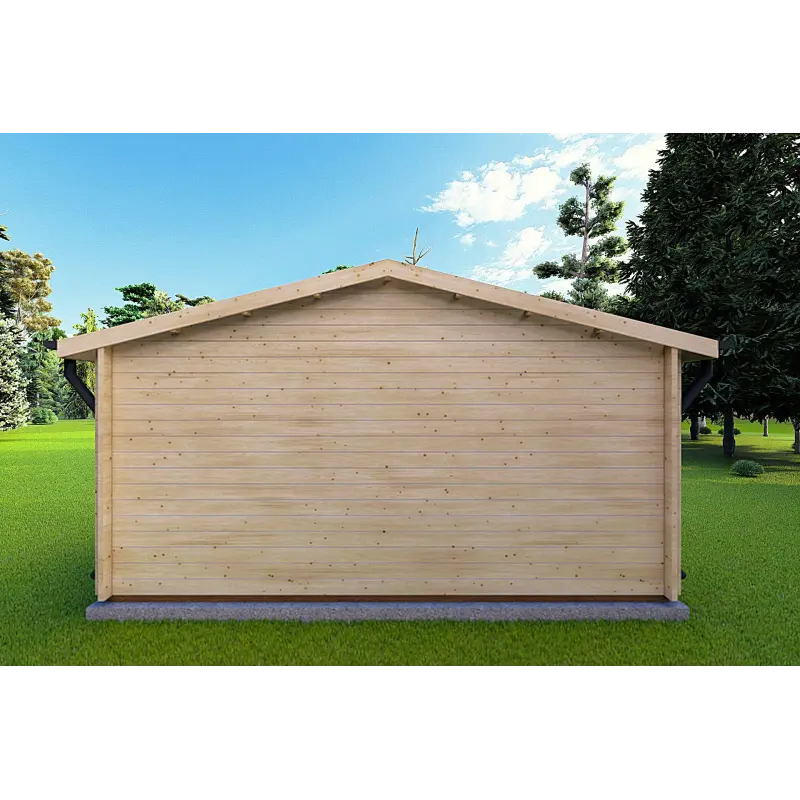 Maison en bois de jardin CHIARA 5x3, 44mm, vue arrière