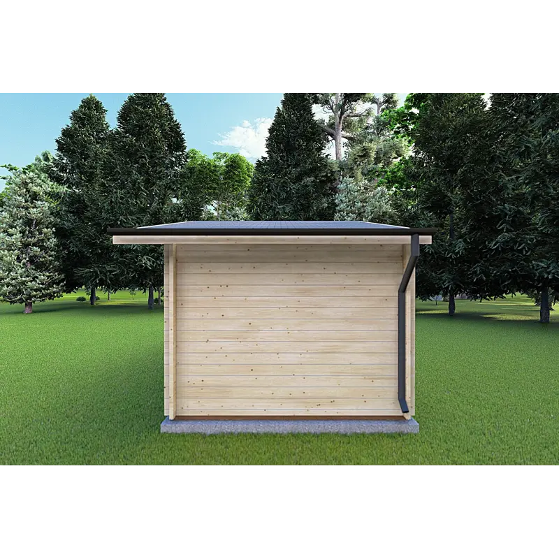 Maison en bois de jardin CHIARA 5x3, 44mm, côté droit