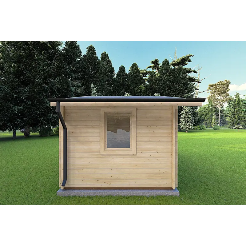 Maison en bois de jardin CHIARA 5x3, 44mm, côté gauche