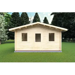 Maison en bois de jardin CHIARA 5x3, 44mm, vue frontale