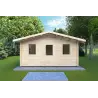 Remise en bois CHIARA 5x4, 44mm, vue frontale