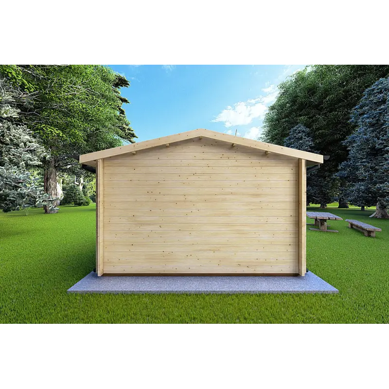 Maison en bois de jardin CHIARA 5x6, 44mm, vue arrière