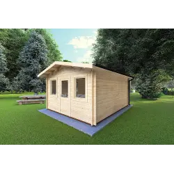 Remise en bois CHIARA 6x3, 44mm, façade côté droit