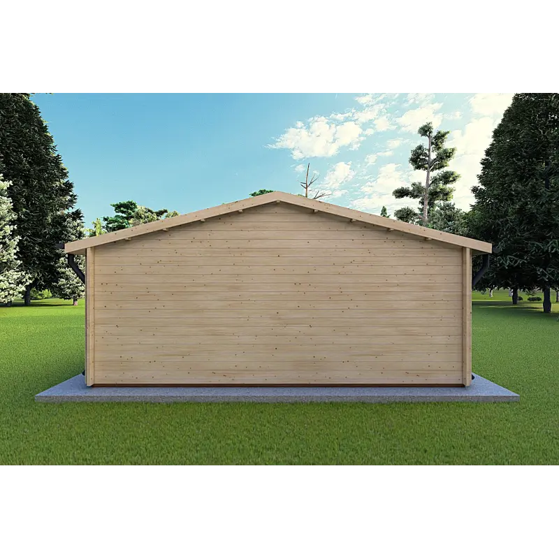 Chalet bois CHIARA 6x6, 44mm, vue arrière