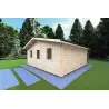 Chalet bois CHIARA 6x6, 44mm, façade côté droit