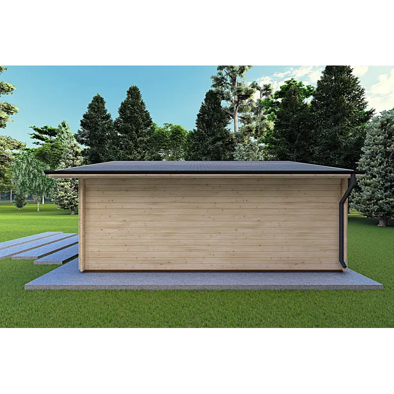 Chalet bois CHIARA 6x6, 44mm, côté droit