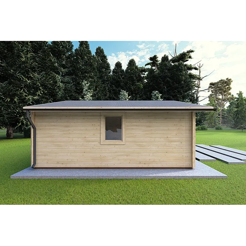 Chalet bois CHIARA 6x6, 44mm, côté gauche
