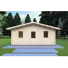 Chalet bois CHIARA 6x6, 44mm, vue frontale