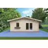Remise en bois EMILY 6x5, 44mm, vue frontale