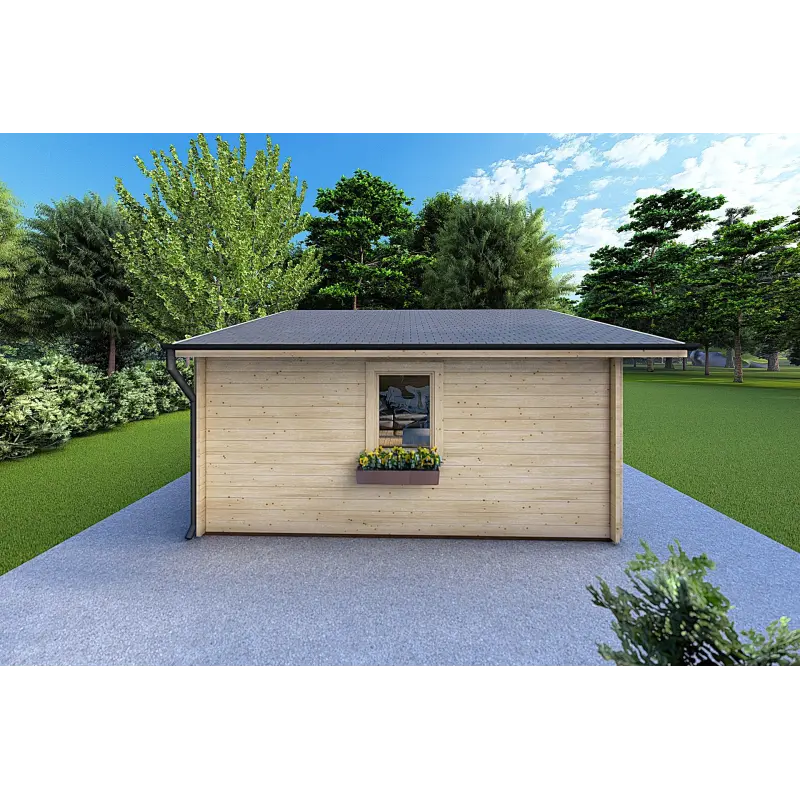 Remise en bois EMILY 6x5, 44mm, côté gauche