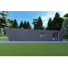 Mobil home VISION 1 avec patio 4x14 44/100/30/40 mm, côté droit couleur anthracite