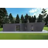 Mobil home VISION 1 avec patio 4x14 44/100/30/40 mm, côté gauche couleur anthracite
