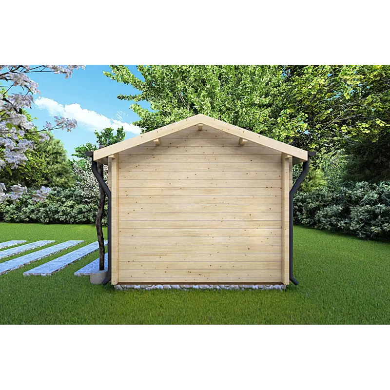 Pavillon de jardin en bois STELLA 4x3, 68mm, côté droit