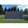 Bungalow moderne en bois​ VISION 2 avec patio 8x6 60/100/30/40 mm, côté gauche couleur anthracite
