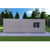 Mobil home VISION 2 CUBE "C" avec patio 7x8 44/100/30/40 mm, côté droit couleur gris bois