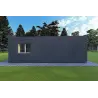 Mobil home VISION 2 CUBE "C" avec patio 7x8 44/100/30/40 mm, côté gauche couleur anthracite