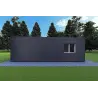 Mobil home VISION 2 CUBE "C" avec patio 7x8 44/100/30/40 mm, côté droit couleur anthracite