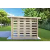 Remise en bois avec bûcher LISA 3×3. 44mm, côté droit