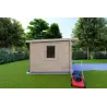 Remise en bois avec bûcher LISA 3×3. 44mm, côté gauche