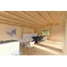 Bureau-Studio de jardin avec porche DENISE 7x5.2, 44mm, intérieur