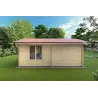 Abris de jardin en bois avec véranda et deux pièces SUSANNA 28 m², 44mm, côté gauche