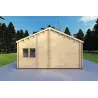 Maison en bois isolée AGNESE de plain-pied 14x6, 44/100/44mm, côté gauche