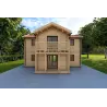 Maison préfabriquée en bois à deux étages GILDA 44/140/44 mm, vue frontale
