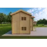 Maison en bois GILDA 98 m², 44/100/44 mm, côté gauche