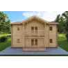 Maison en bois GILDA 98 m², 44/100/44 mm, vue arrière