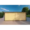 Carport en bois 25 m², 44mm, vue arrière