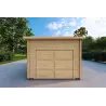 Garage en bois 6x3.5, 44mm, vue frontale