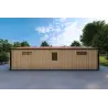 Garage double en bois indépendant avec remise 9.6x6.4, 44/100/40 mm Cladding, vue arrière