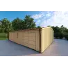 Garage double en bois indépendant avec remise 9.6x6.4, 44/100/40 mm Cladding, façade côté droit